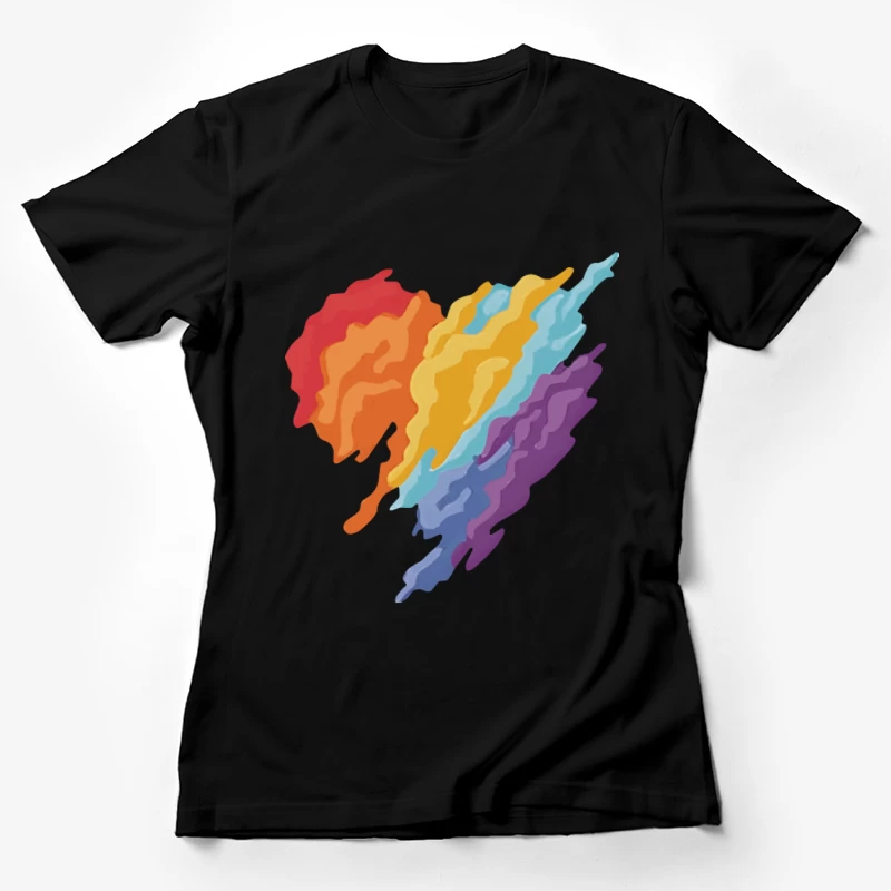 Herz in Regenbogenfarben Damen T-Shirt