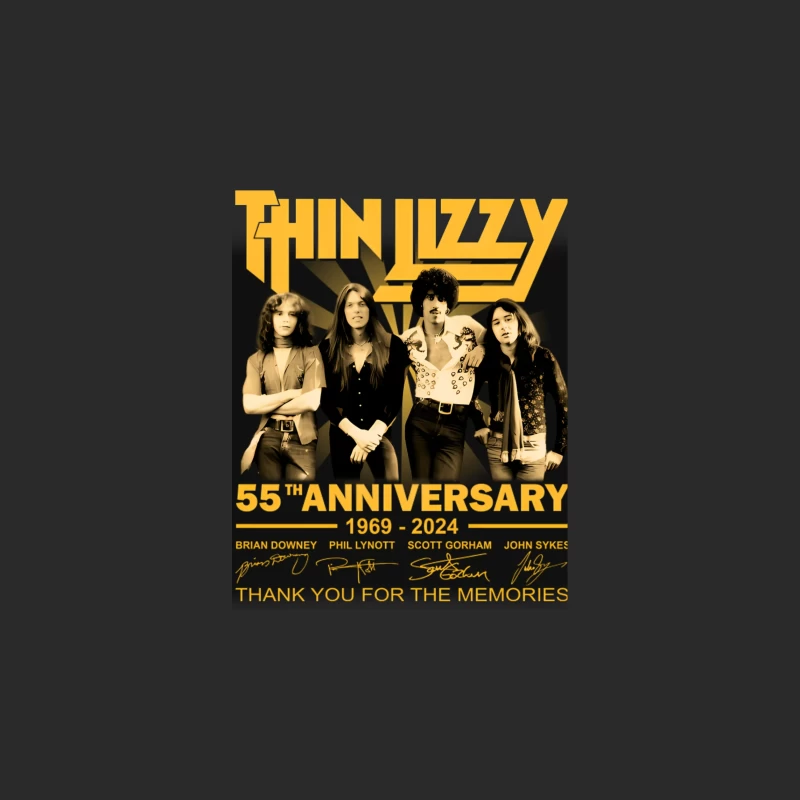 Thin Lizzy 55th Anniversary Commemorative Band Photo (1969-2024) Baseball Cap