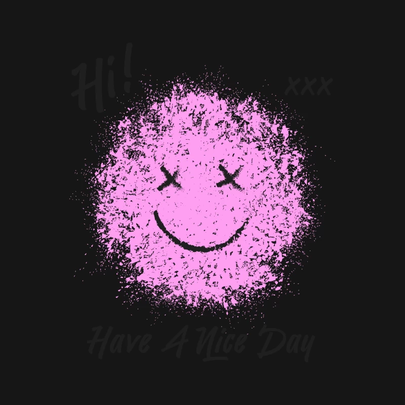 Rosa Smile mit Botschaft Herren T-Shirt