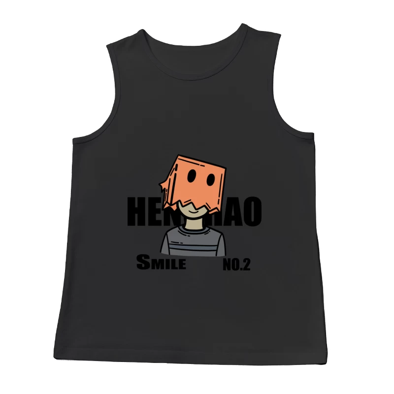 Figur mit Papiertüte auf dem Kopf Herren Tanktops