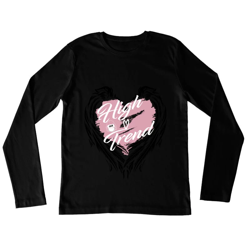 High Trend Herzdesign Damen Langarm T-Shirt