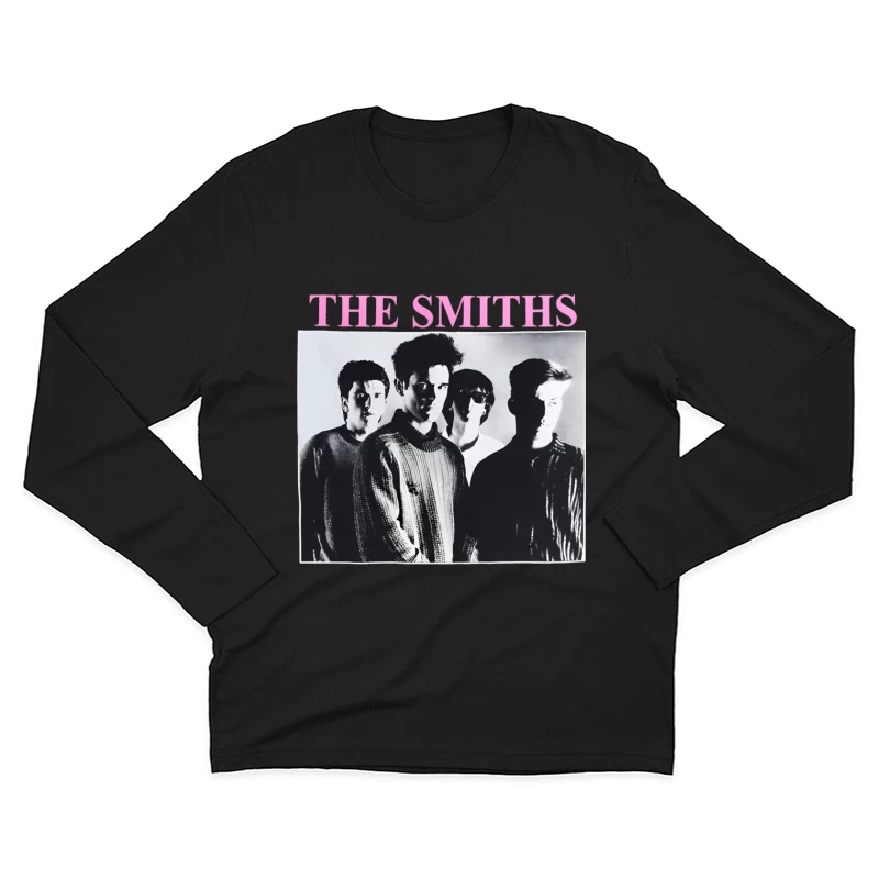 The Smiths Classic Black and White Band Album Cover from the 1980s Male Long Sleeve T-Shirt