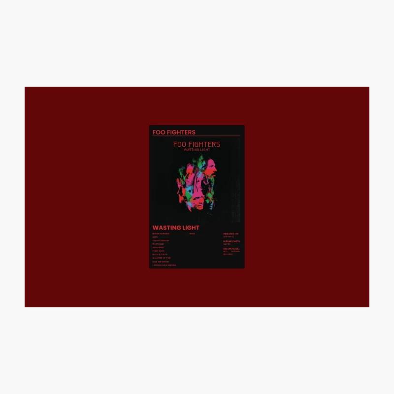 Foo Fighters' Psychedelic Album Cover for "Wasting Light" Travel Mug