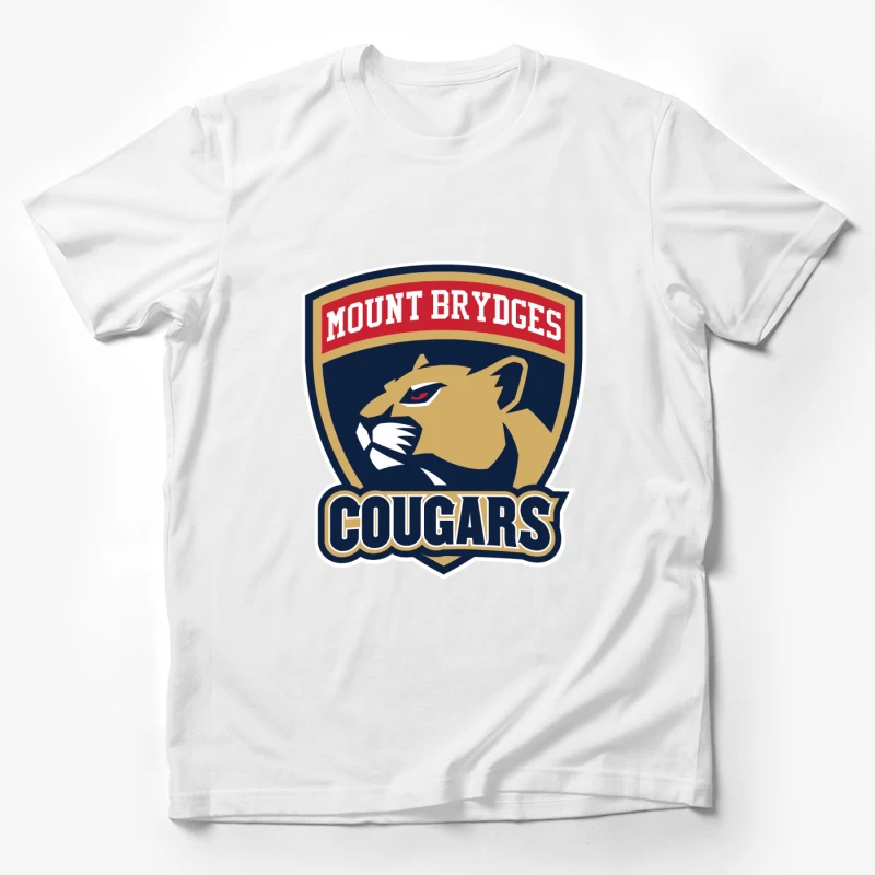 Mount Brydges Cougars Team Sports Logo Male T-Shirt