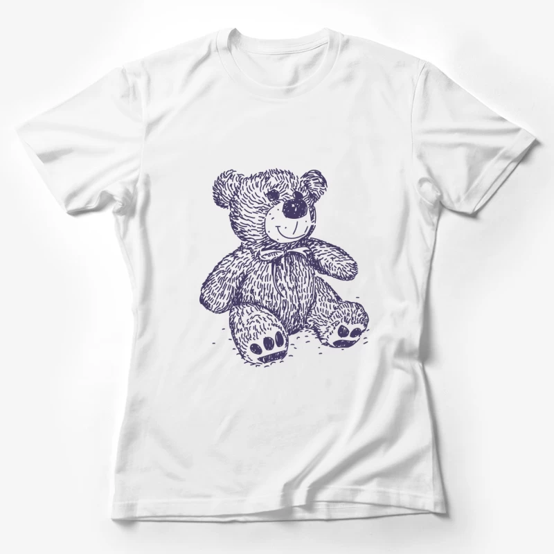 Niedlicher Teddy mit Schleife Damen T-Shirt