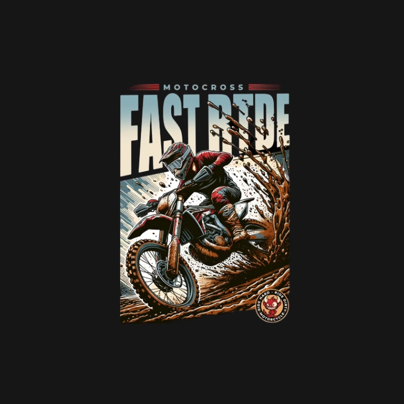 Course rapide de motocross dans la boue Homme T-Shirt