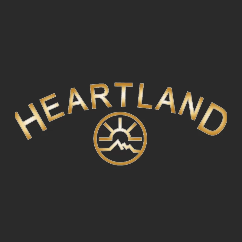 Heartland Hockey Logo with Golden Text and Minimalist Design Baseball Cap