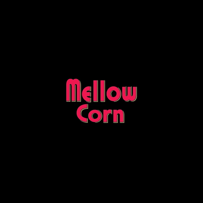 Retro Pink "Mellow Corn" Typography Logo Design iPhone Case