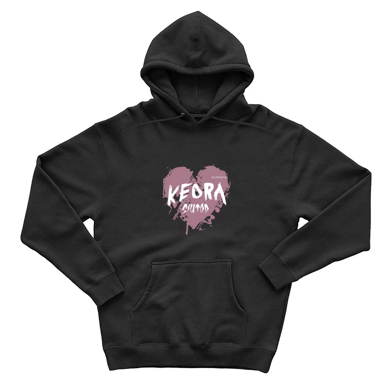 Pinselherz-Design mit Name Herren Pullover Hoodie