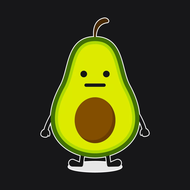 Niedliche Avocado-Karikatur Herren Pullover Hoodie