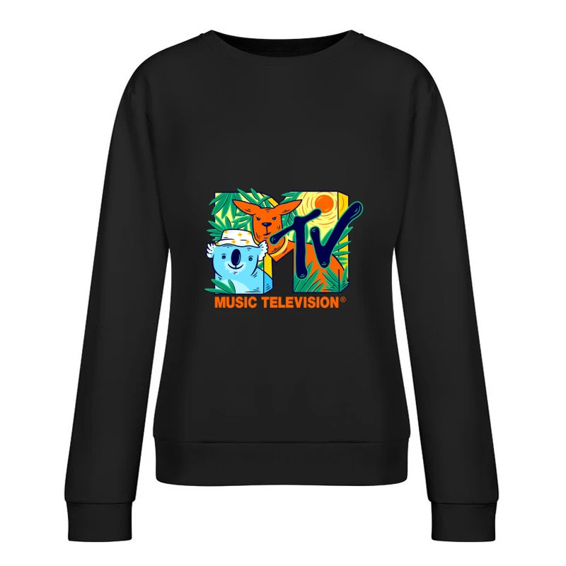 Australisches MTV-Logo mit Koala und Känguru Damen Pullover Sweatshirt