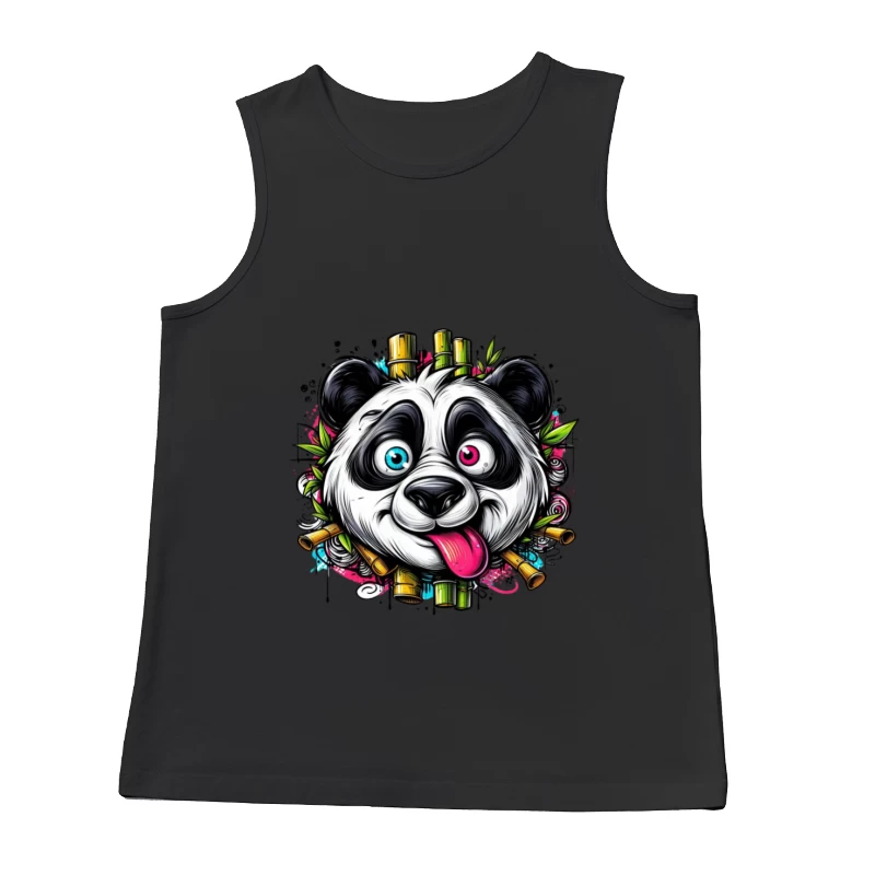 Panda joyeux avec bambou Homme Débardeur