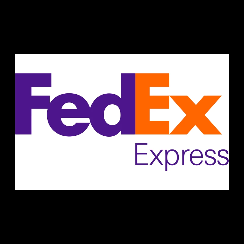 FedEx Express Corporate Logo Design in Purple and Orange Travel Mug