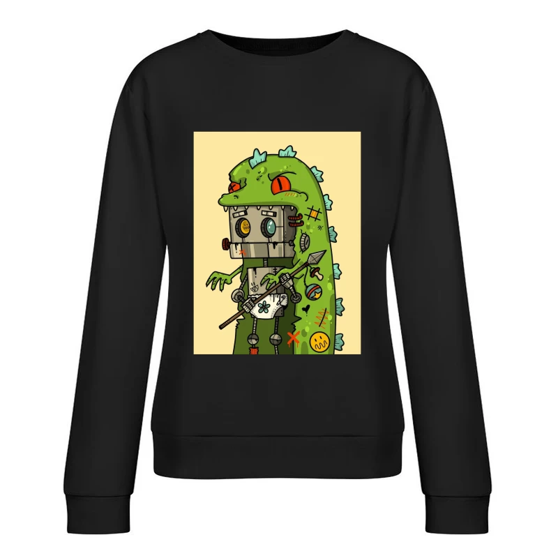 Robokite in Dinosaur Costume Female Pullover Sweatshirt