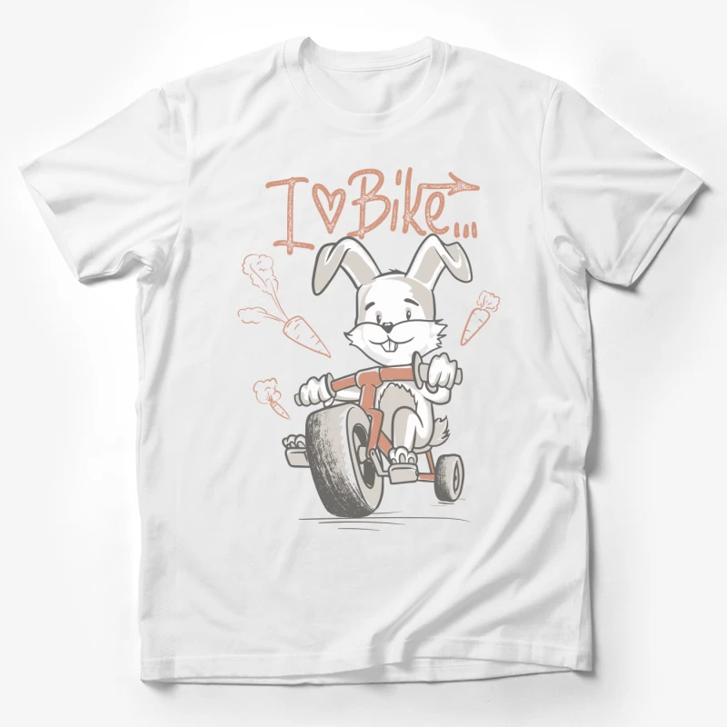 Lustiger Hase auf Dreirad Herren T-Shirt