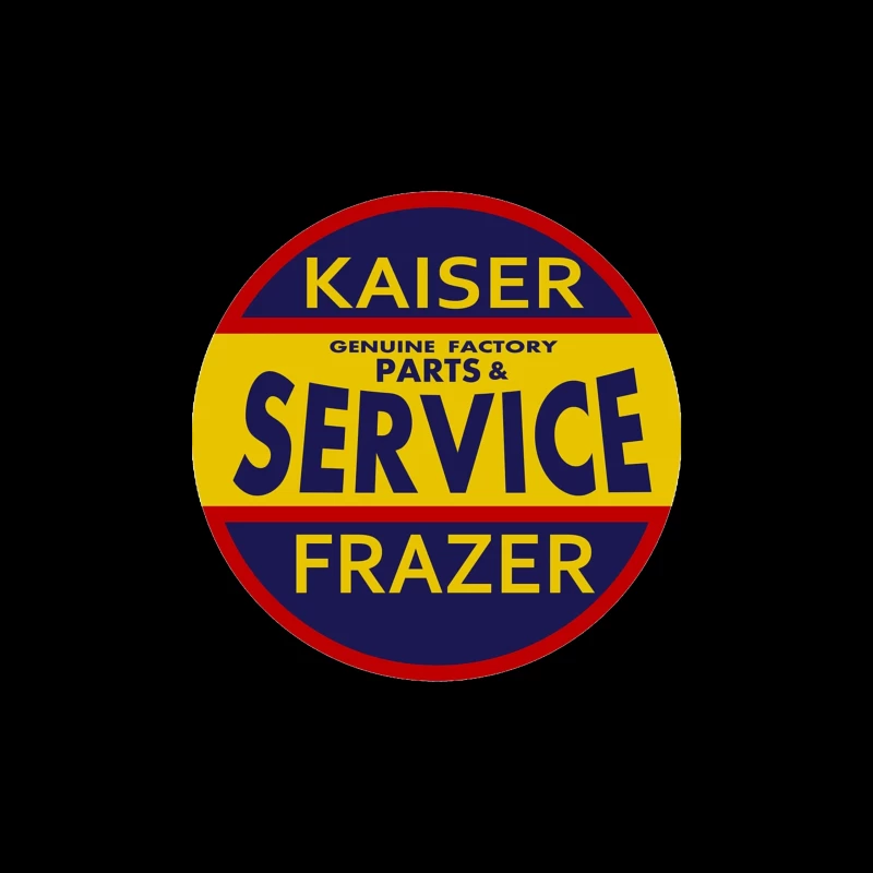 Vintage Kaiser Frazer Automotive Service and Parts Dealership Sign Throw Pillow