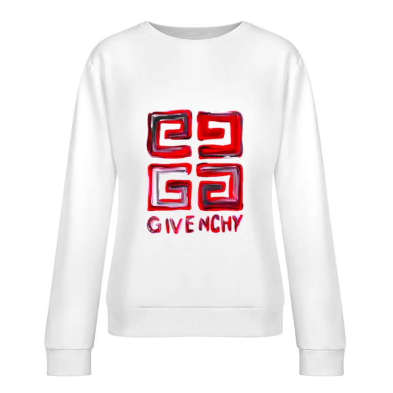 Modernes Givenchy-Logo-Design Damen Pullover Sweatshirt