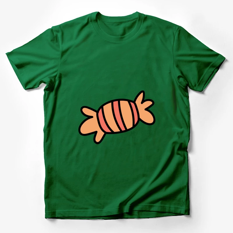 Bonbon rayé orange Homme T-Shirt