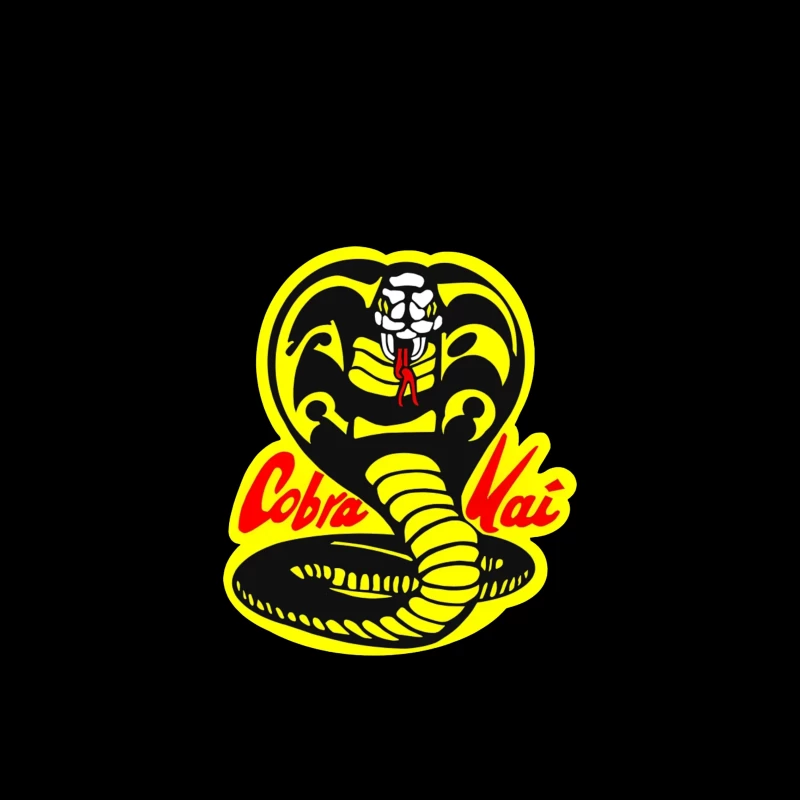 Cobra Kai Martial Arts Dojo Logo with Strike-Ready Snake iPhone Case