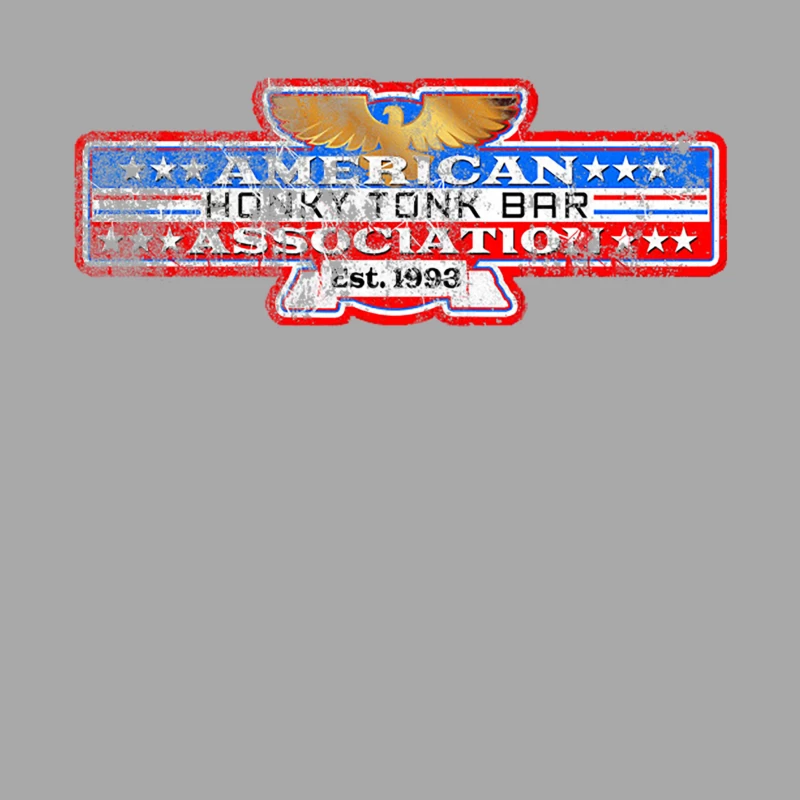 The American Honky Tonk Bar Association, distressed Male Pullover Hoodie