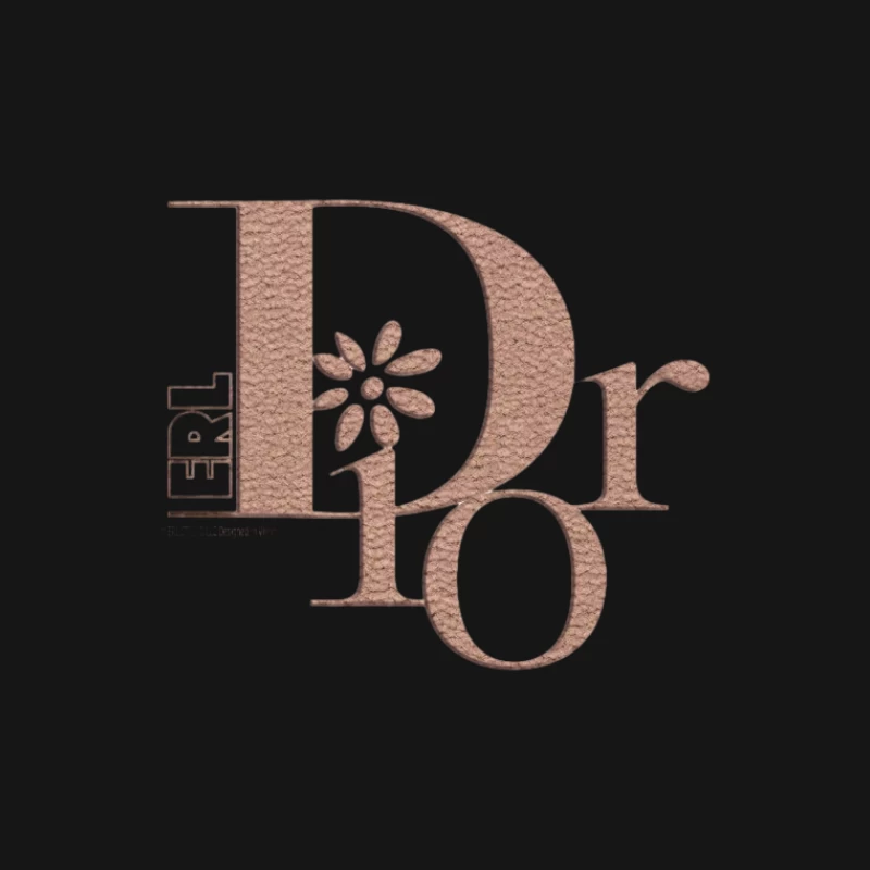 Designer-Logo mit Blume Herren T-Shirt