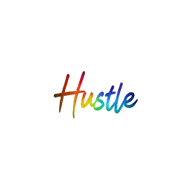 Colorful Hustle Typography iPhone Case