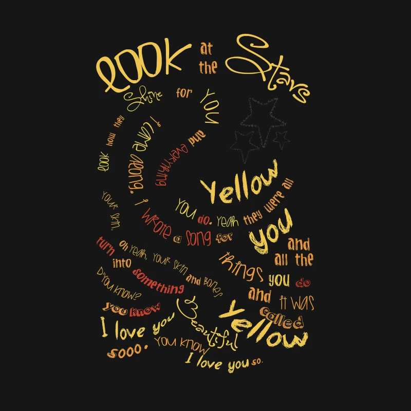 Coldplay Yellow Lyrics Female T-Shirt