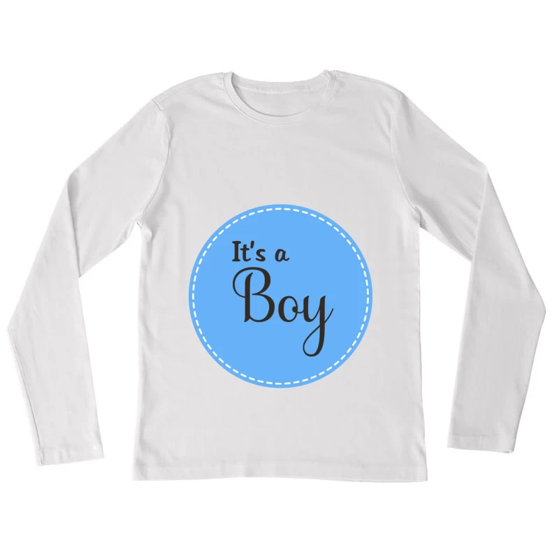 Annoncer la naissance d'un garçon Femme Manches Longues T-Shirt