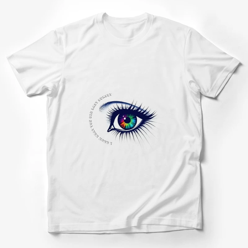 Mesmerizing Rainbow Eye Digital Art Male T-Shirt