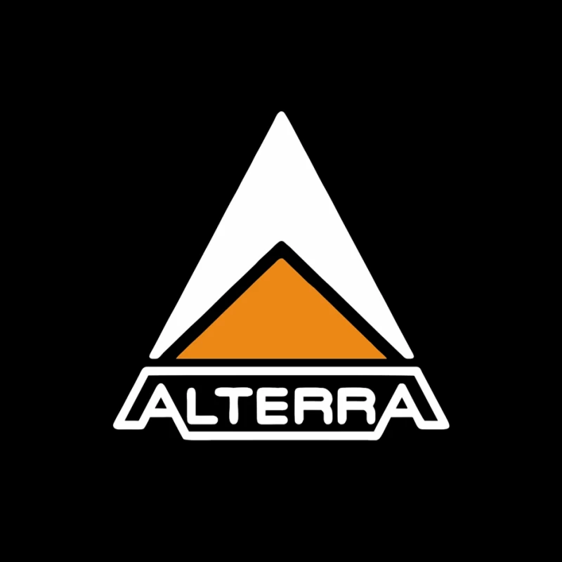 Alterra Corporate Logo with Orange Triangle Design Pin