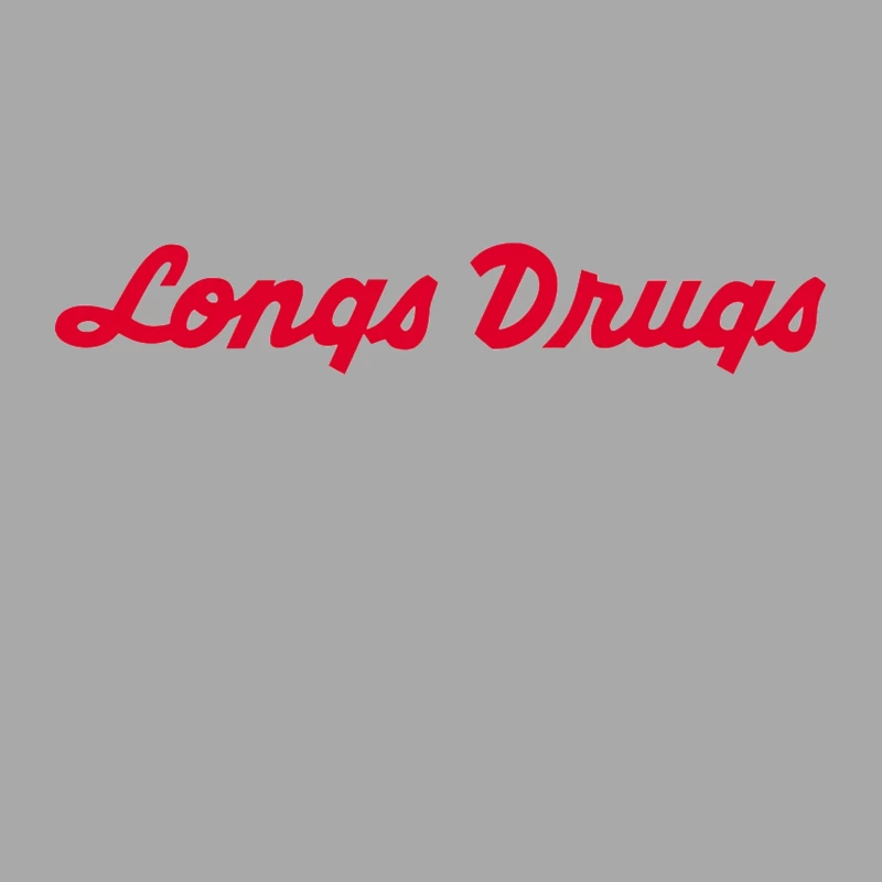 Vintage Longs Drugs Pharmacy Red Cursive Logo Female Pullover Hoodie