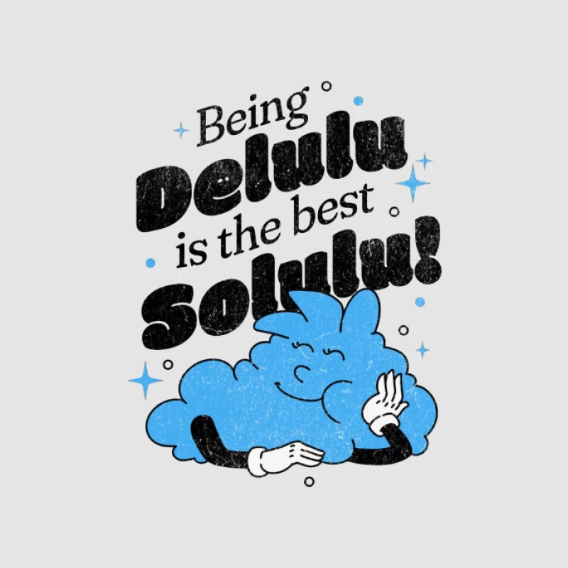 Niedliche, wolkige Illustration mit motivierendem Spruch Herren Pullover Hoodie