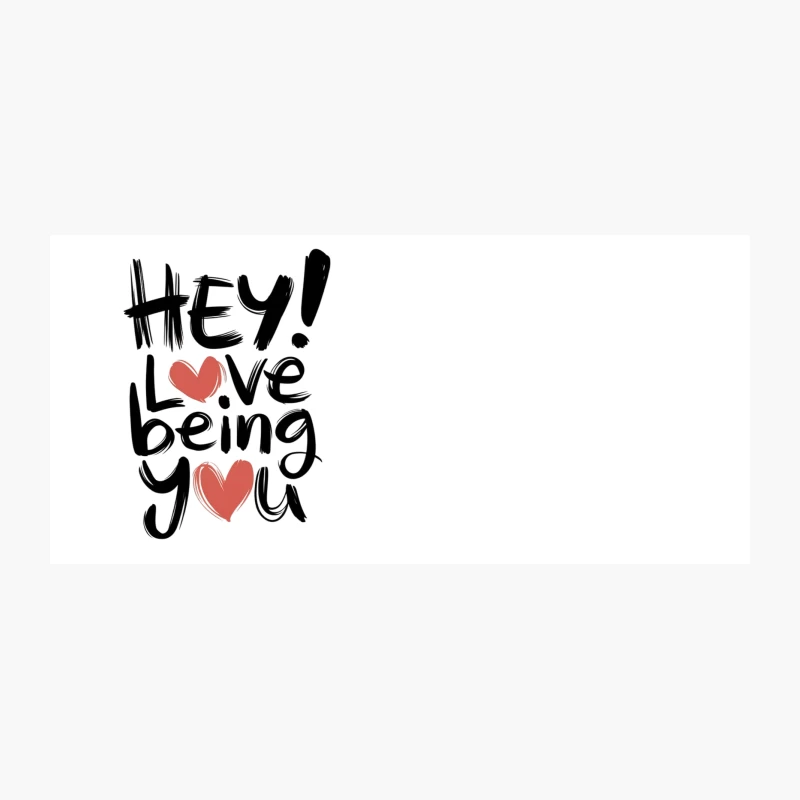 Handwritten Love Affirmation with Heart Symbols Coffee Mug