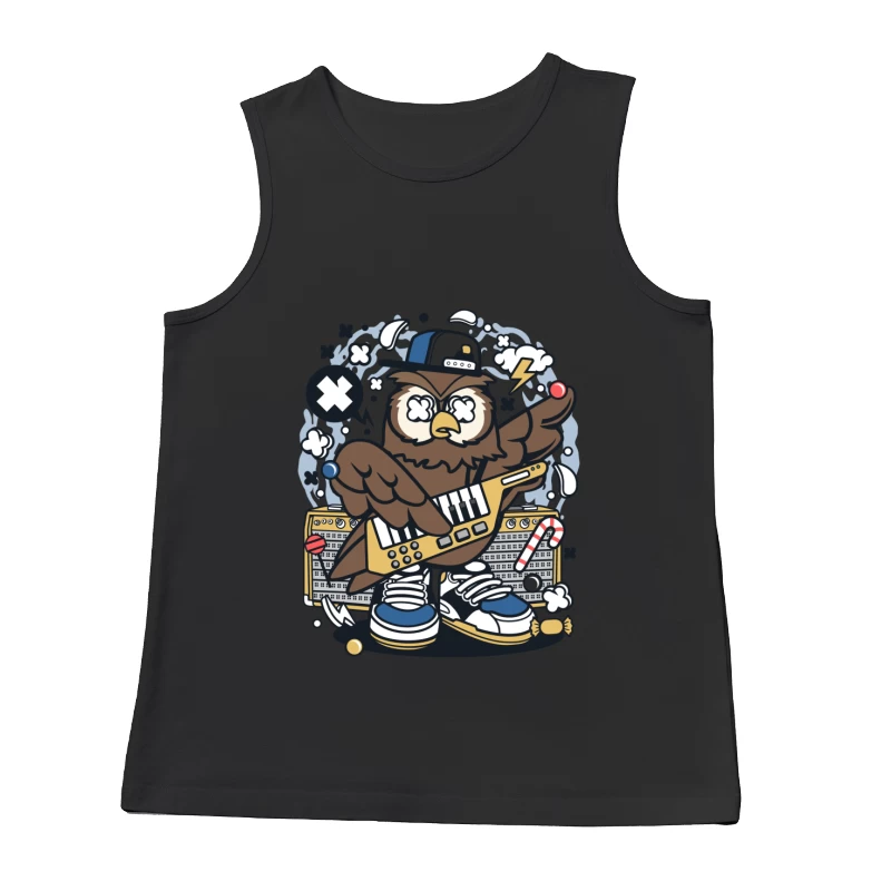 Hibou Musicien Urbain Homme Débardeur