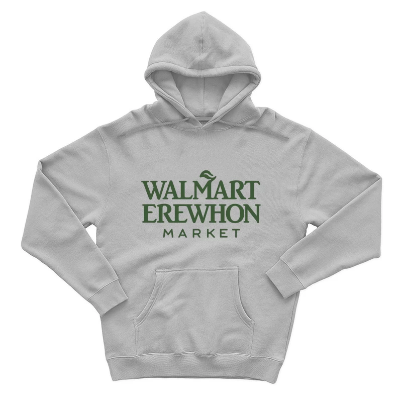 Walmart-Erewhon Market Logo Parody in Green Male Pullover Hoodie