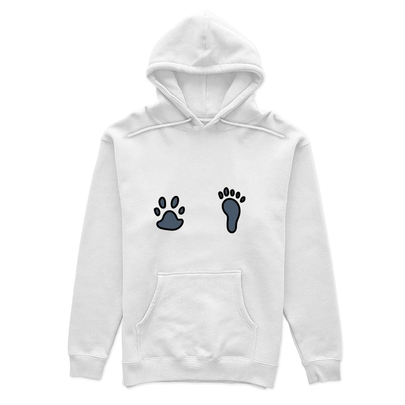 Empreintes de patte et de pied stylisées Femme Sweat à capuche