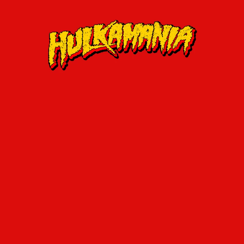 Hulkamania Wrestling Logo in Bold Yellow and Red Text Male Tank Top