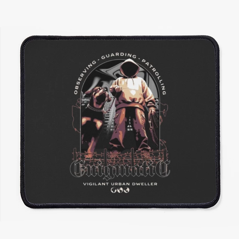 Urban Hip-Hop Street Art with Chains and Graffiti Elements Mouse Pad