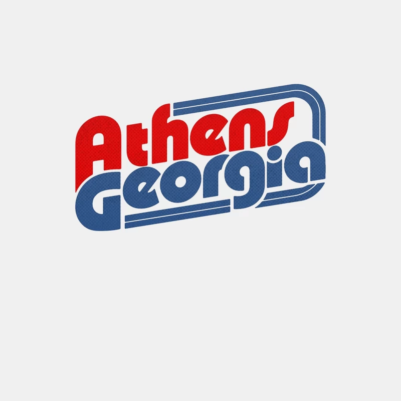 Retro Typography Design for Athens, Georgia Male Tank Top