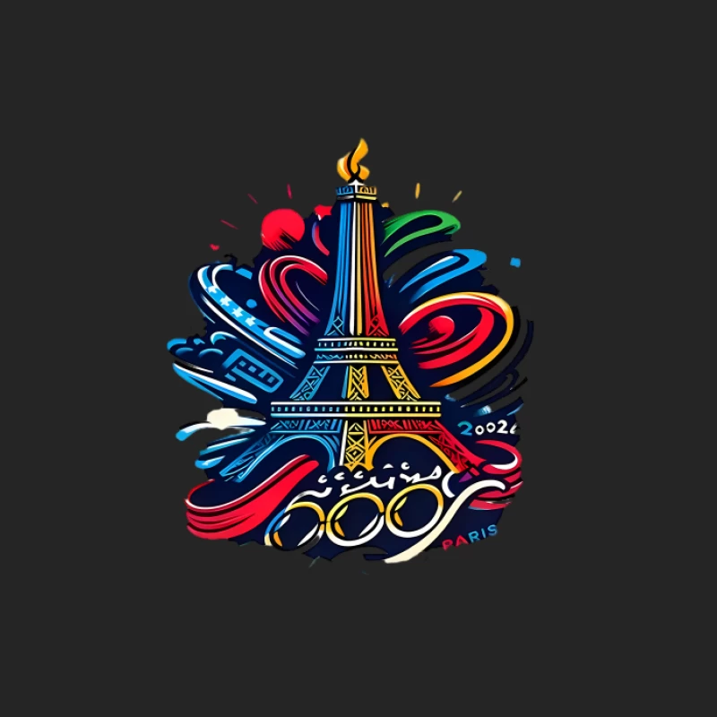 Paris 2024: Kreatives Symbol der Olympischen Spiele Herren Pullover Sweatshirt
