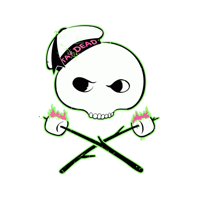 Punk Skull with Tax Dead Crossbones Logo Tapestry