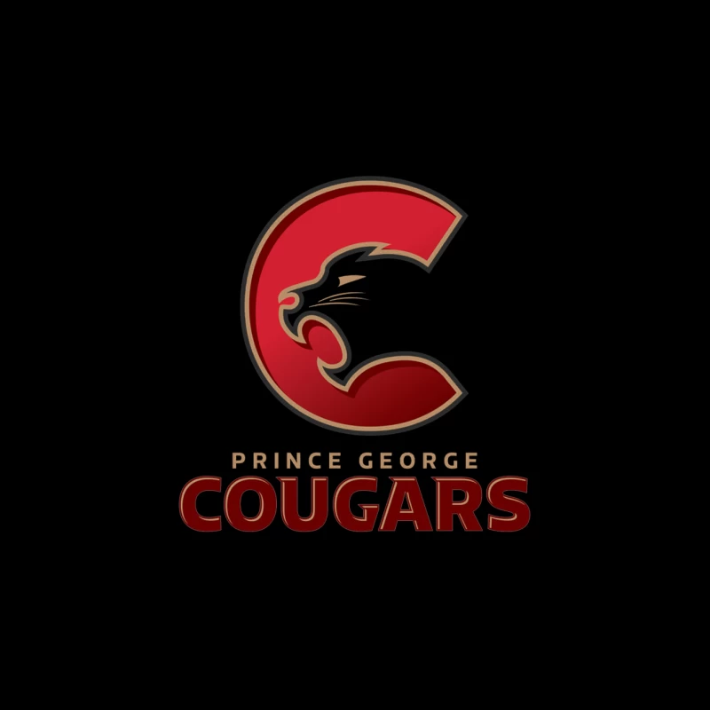 Prince George Cougars Hockey Team Logo Design Tapestry