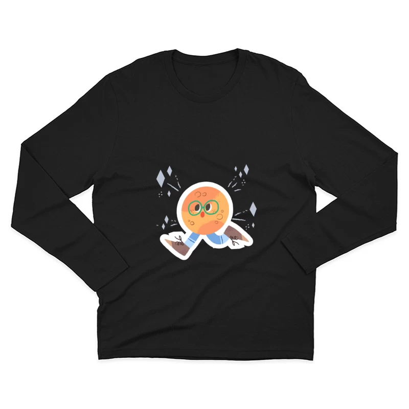 Lustiger Keks mit Brille Herren Langarm T-Shirt