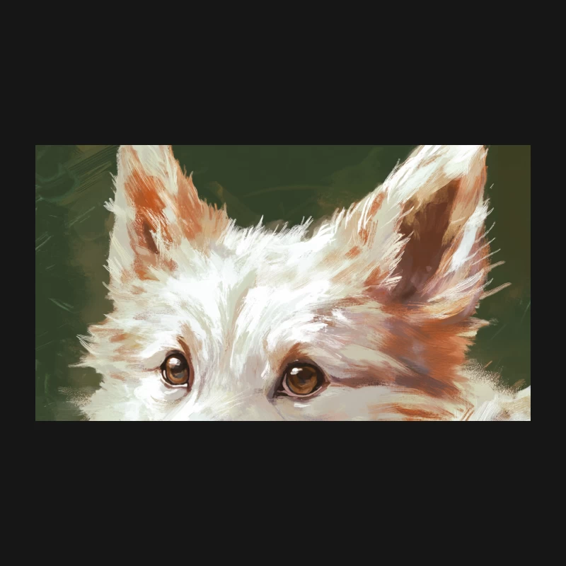 Adorable Westie: A Close-up of Canine Charm Desk Mat