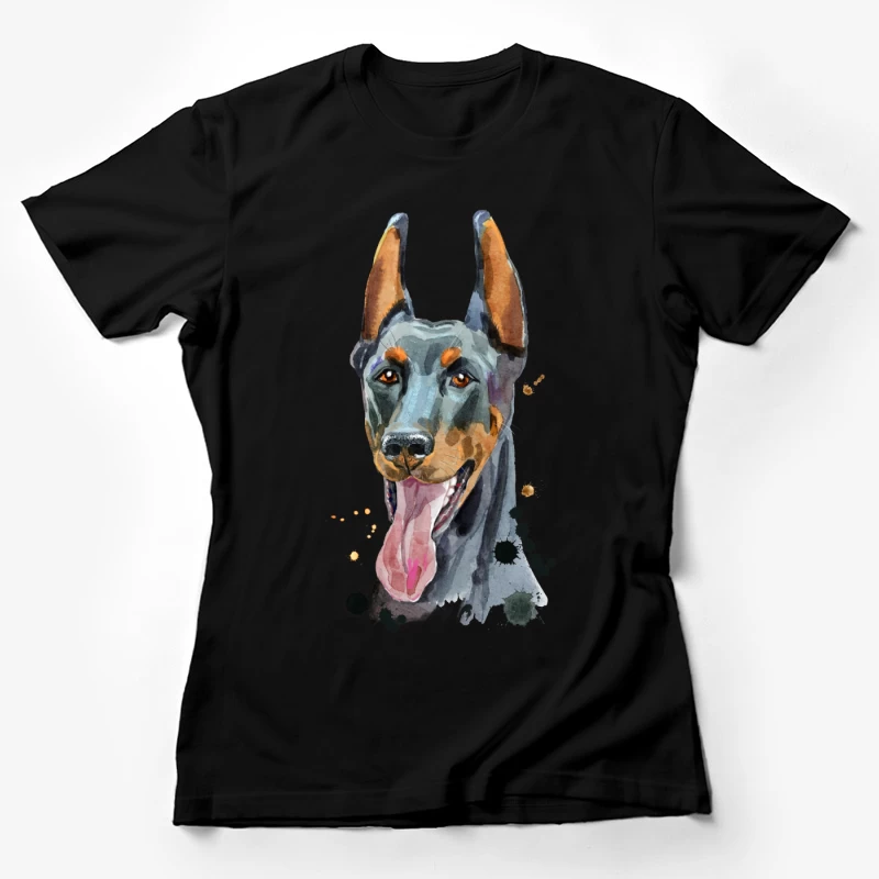 Portrait artistique de doberman Femme T-Shirt