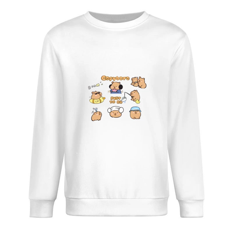 Illustrations de Capybara mignonnes Homme Sweat-shirt à enfiler