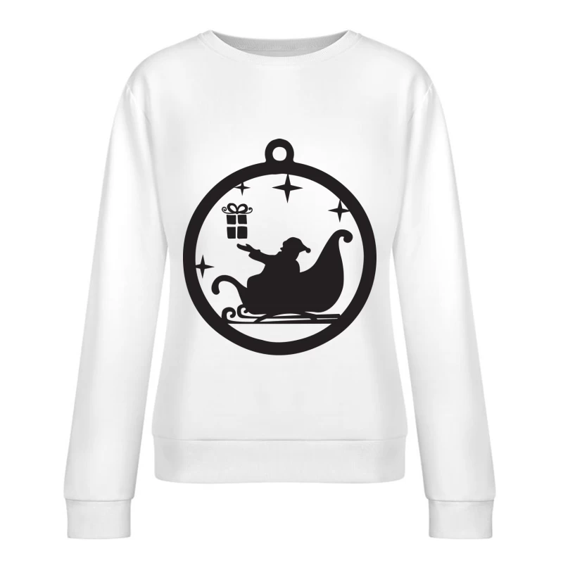 Décoration de Noël avec traîneau Femme Sweat-shirt à enfiler