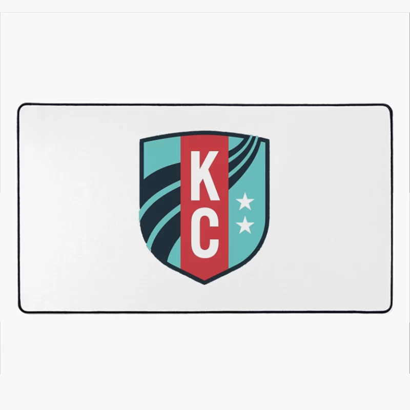 KC Sports Shield Logo with Stars Desk Mat