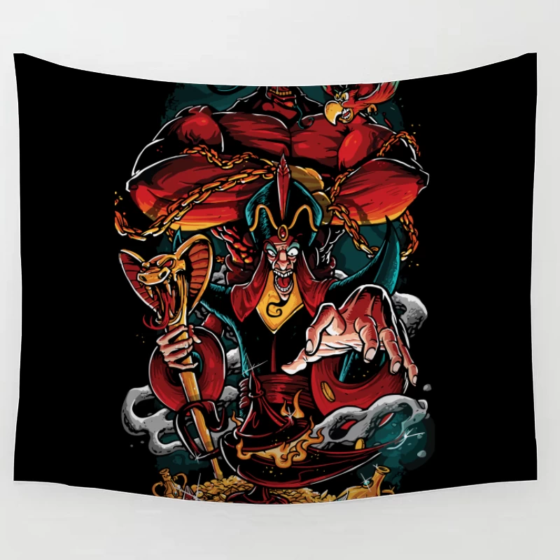 Animated Fantasy Villains Tapestry