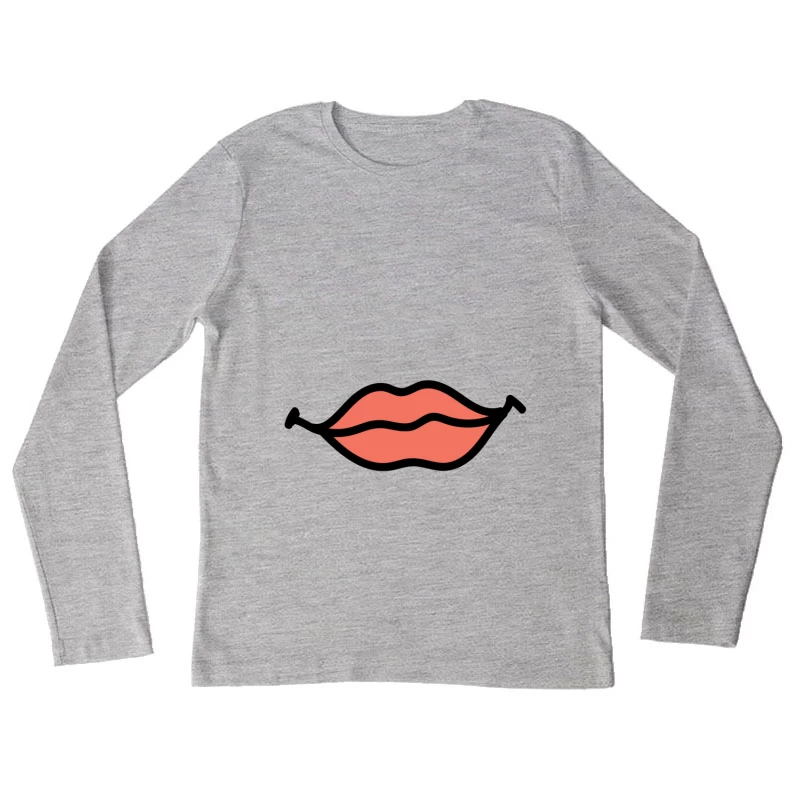 Design de lèvres modernes Femme Manches Longues T-Shirt